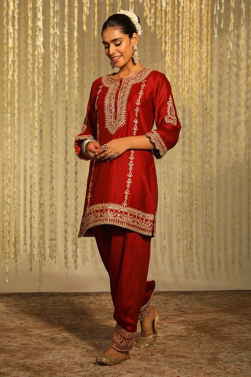 Mehak Deep Red Kurta Set