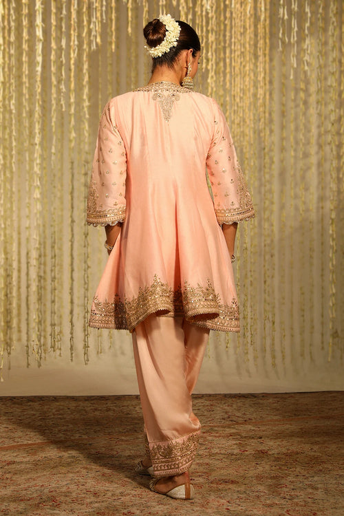 Warizah Rose Pink Kurta Set
