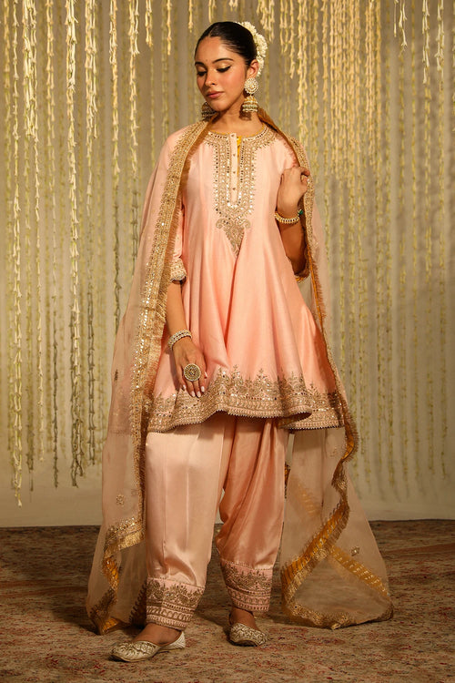 Warizah Rose Pink Kurta Set