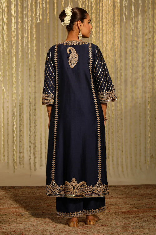 Sabirah Deep Blue Kurta Set