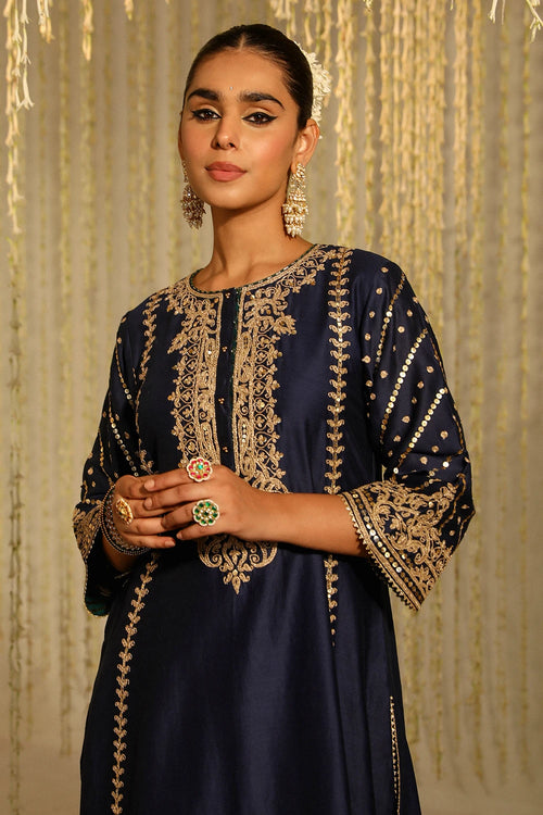 Sabirah Deep Blue Kurta Set