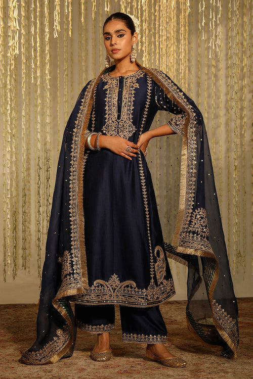 Sabirah Deep Blue Kurta Set