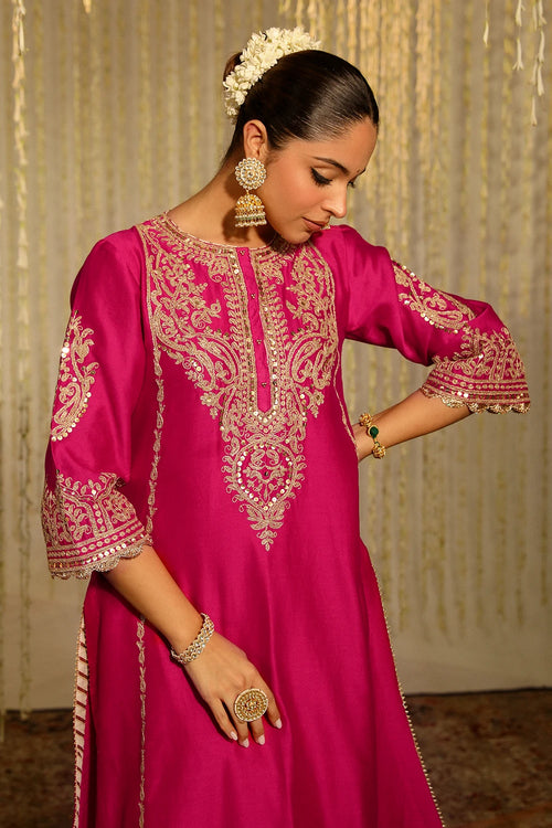 Mahika Hotpink Kurta Set
