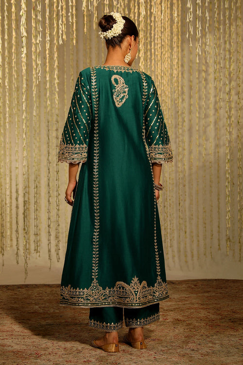 Sabirah Emerald Green Kurta Set