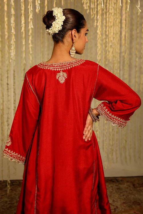 Mehreen Deep Red Kurta Set