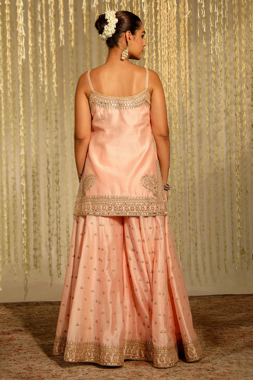 Aabroo Rose Pink Kurta Set