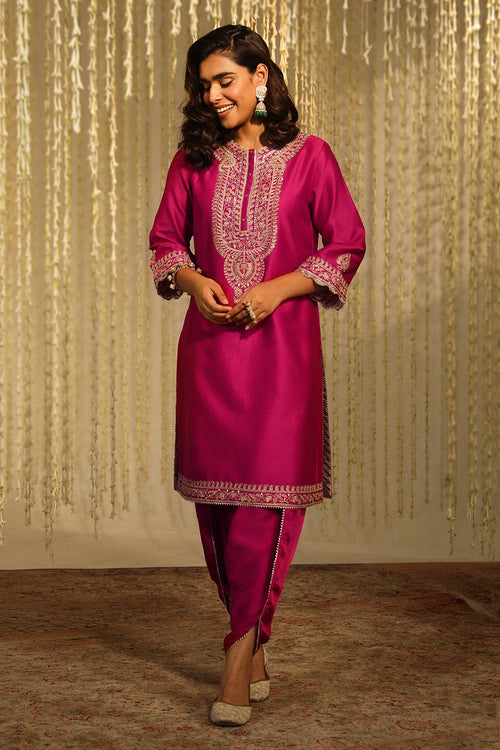 Enisa Hotpink Kurta Set