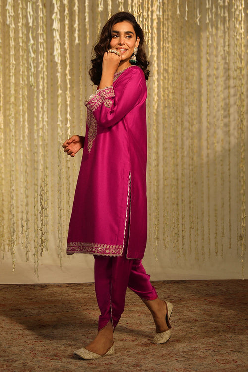 Enisa Hotpink Kurta Set