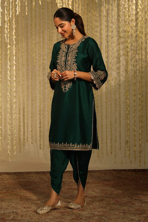 Amayra Emerald Green Kurta Set
