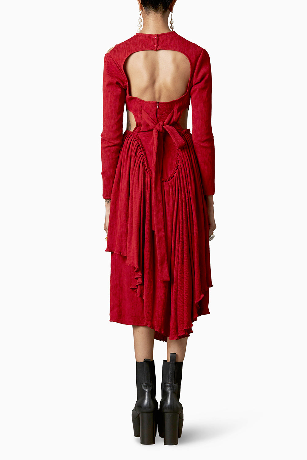 Scarlet Draped Dress
