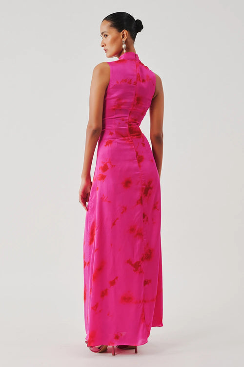 Kiara Draped Dress in Pink