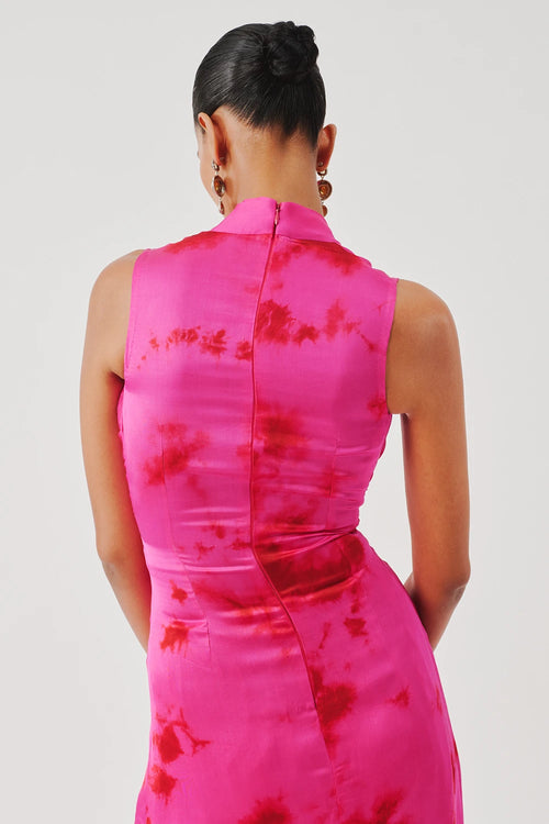 Kiara Draped Dress in Pink
