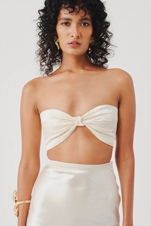 Mystery Bandeau Top in Ivory