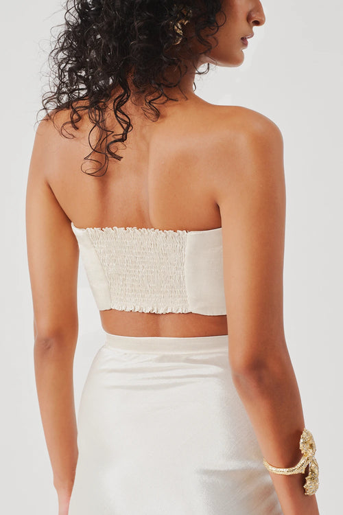 Mystery Bandeau Top in Ivory