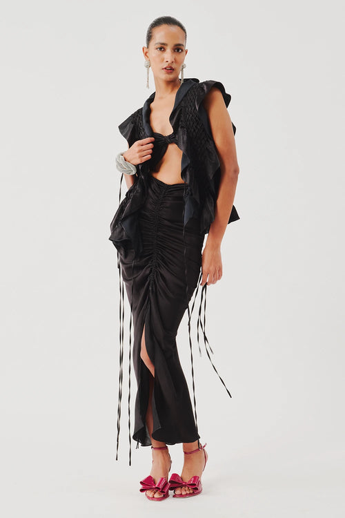 Phoenix Mashru Bib in Black