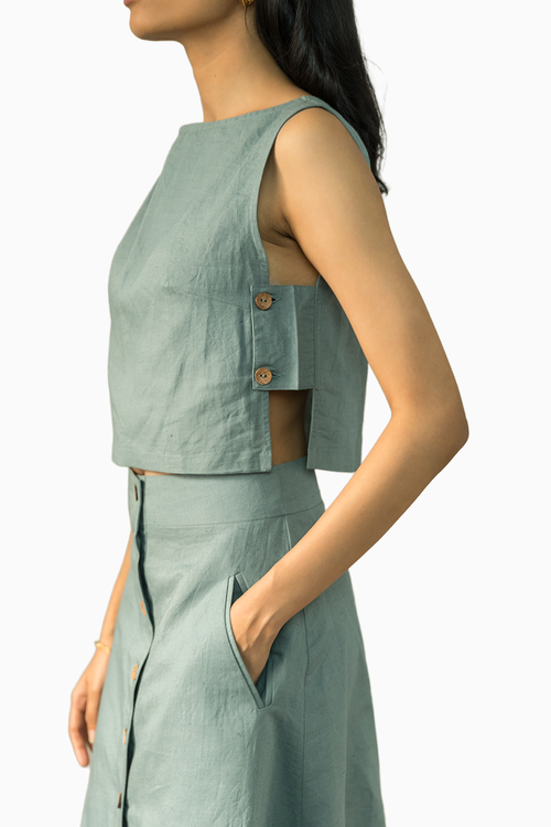 Boat Neck Crop Top