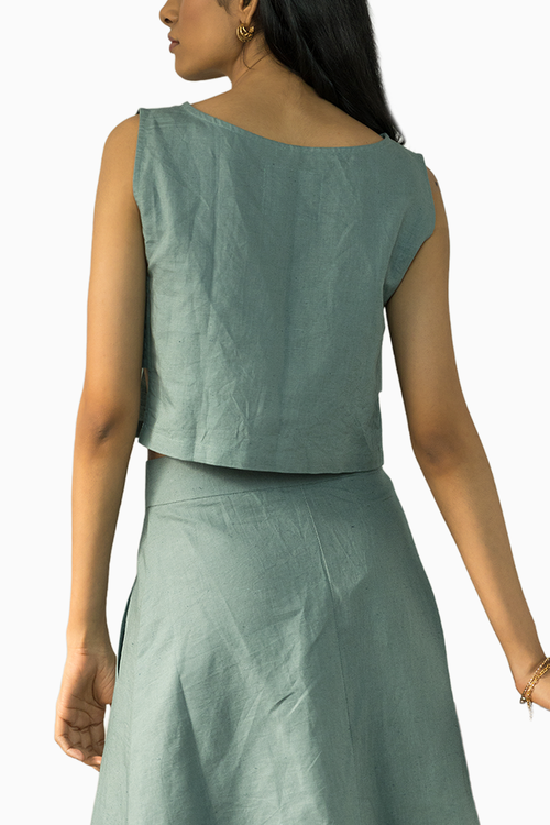 Boat Neck Crop Top