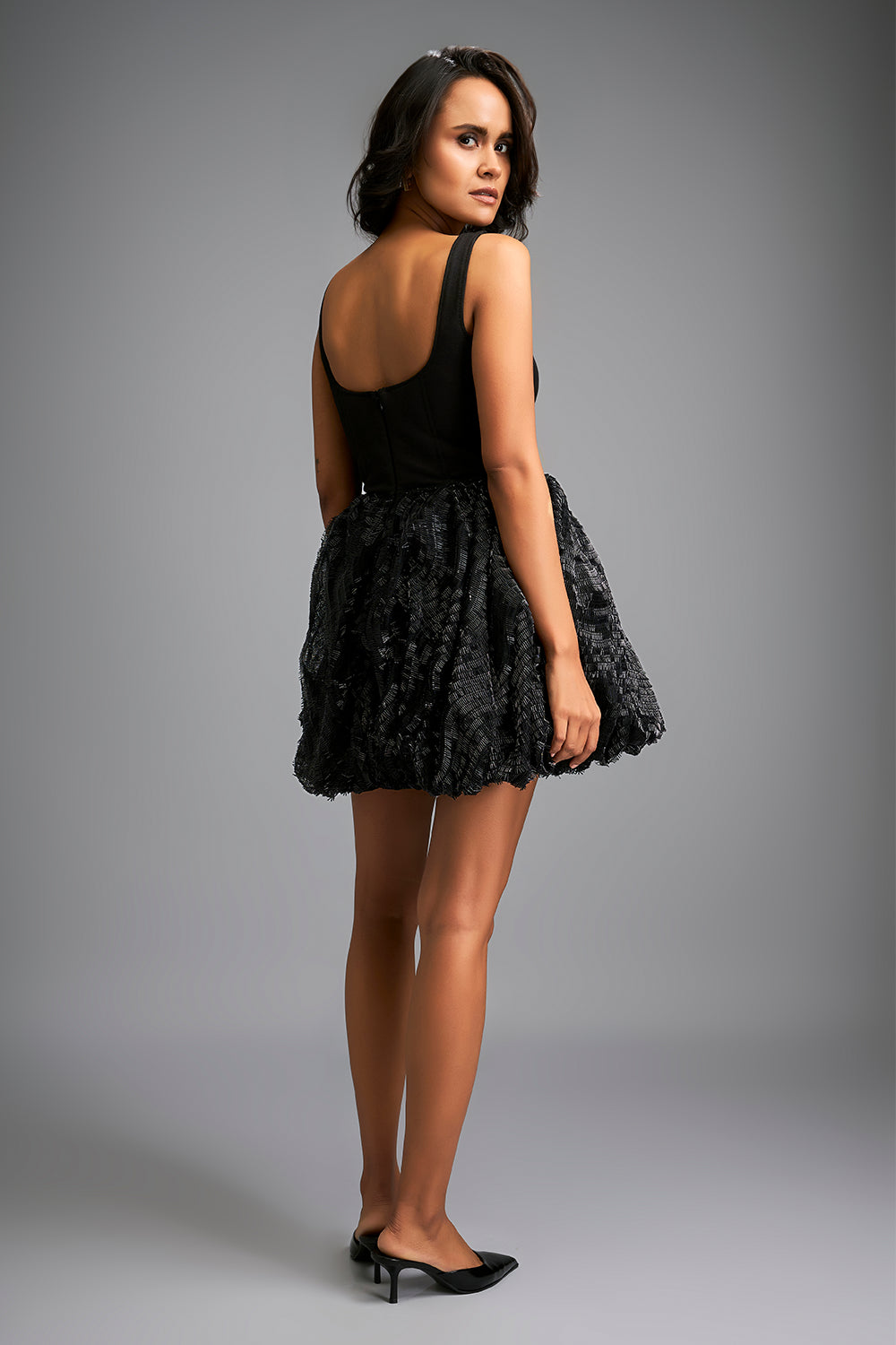 Shimmer Bubble Mini Dress