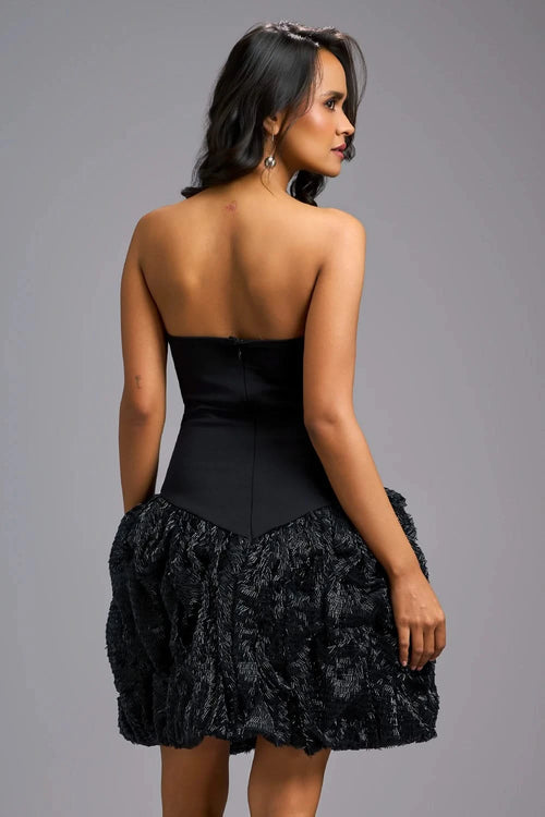 Midnight Radiance Strapless Shimmer Mini