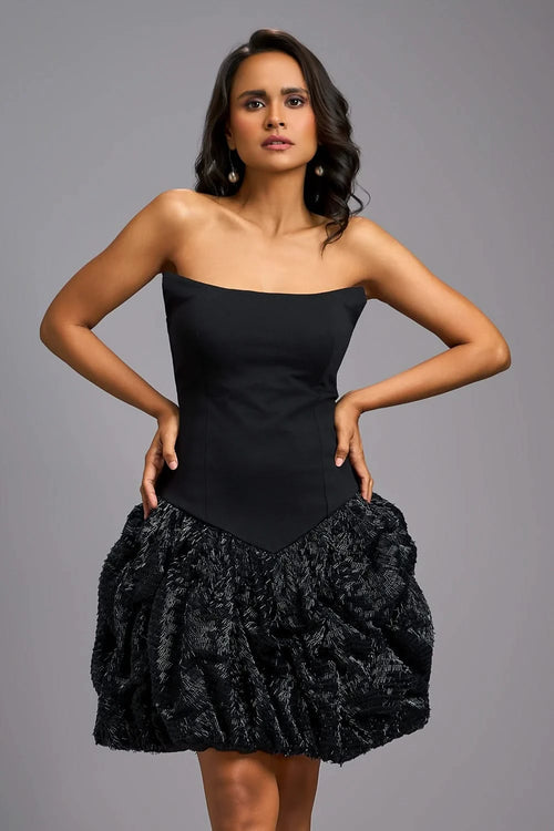 Midnight Radiance Strapless Shimmer Mini