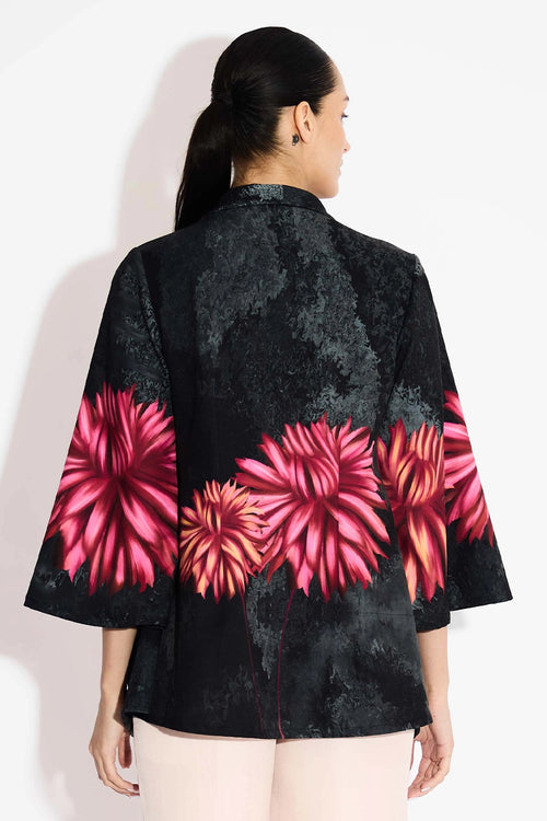 Black Floral Coverup