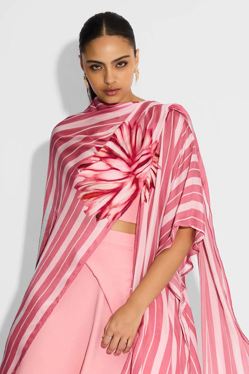 Striped Wrap Style Coverup