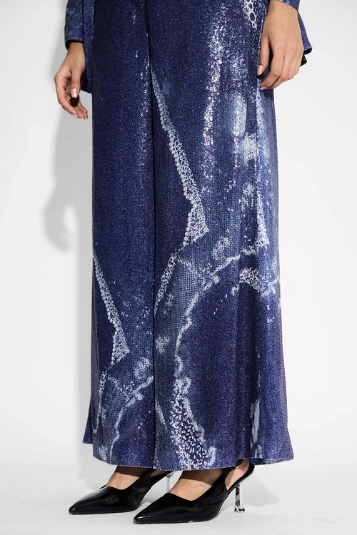 Amorphous Blue Jacket And Pant Set