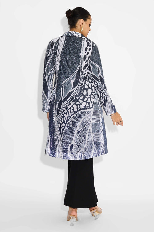 Ombre Sequin Trench Coat