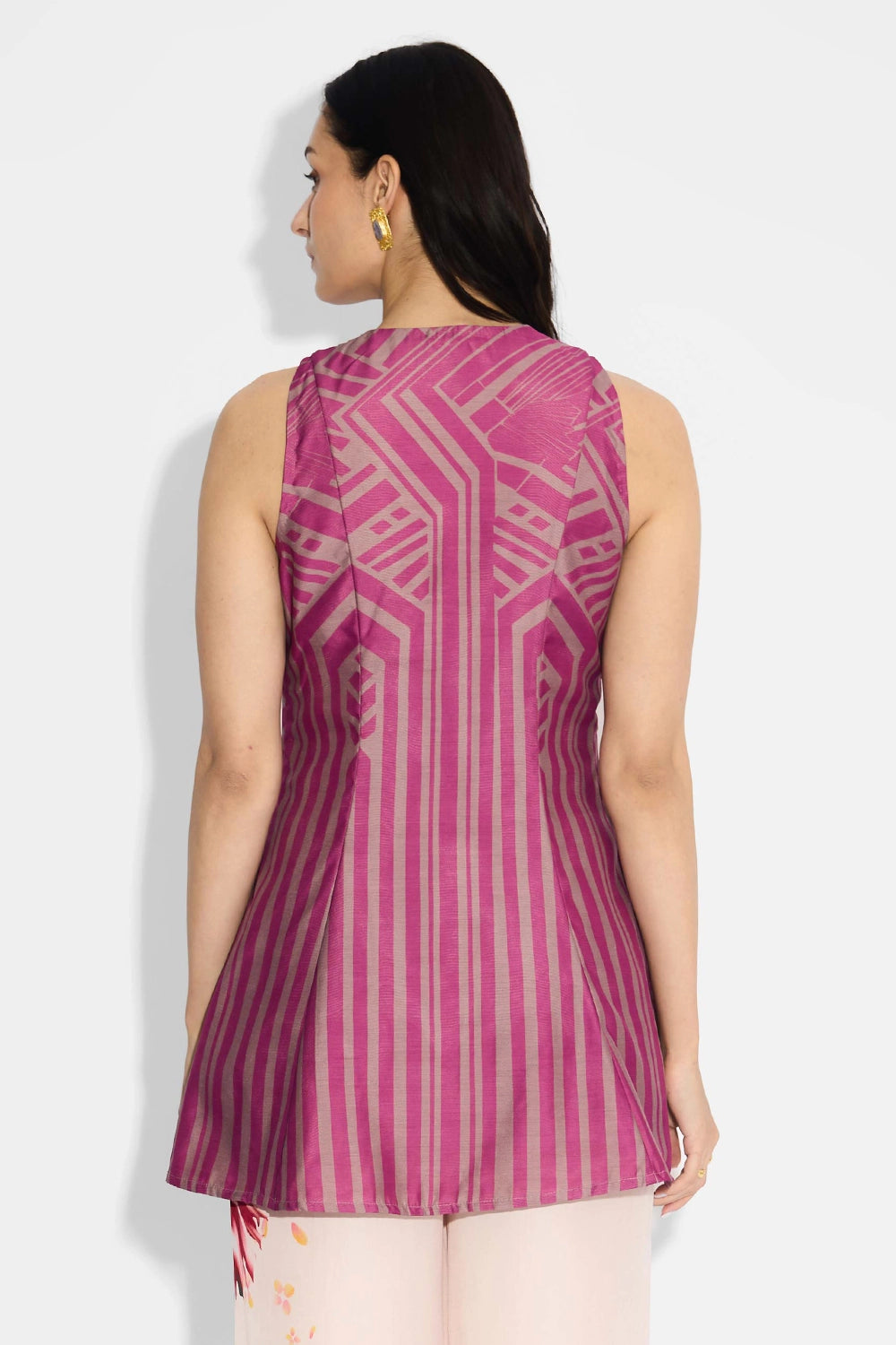 Mauve Pink Stripe Tunic
