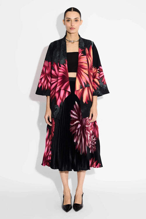 Floral Coverup And Sunrise Skirt Set