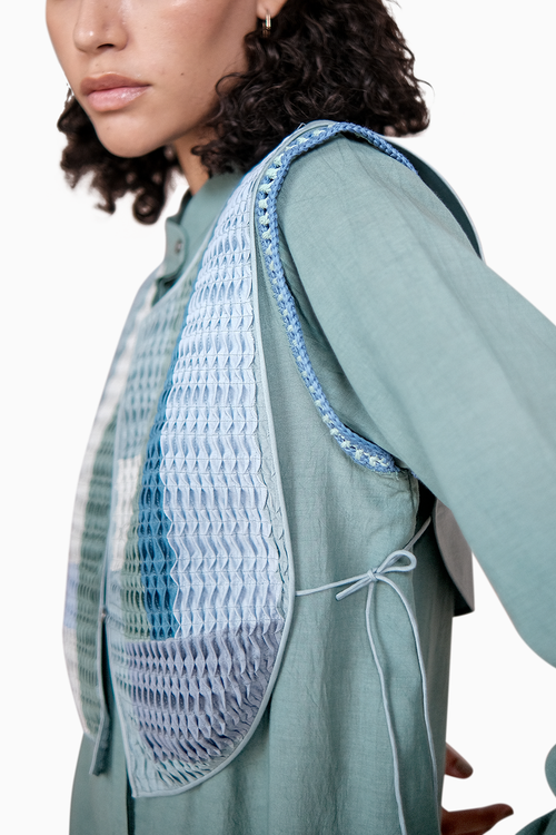 Shirt Dress with Bib