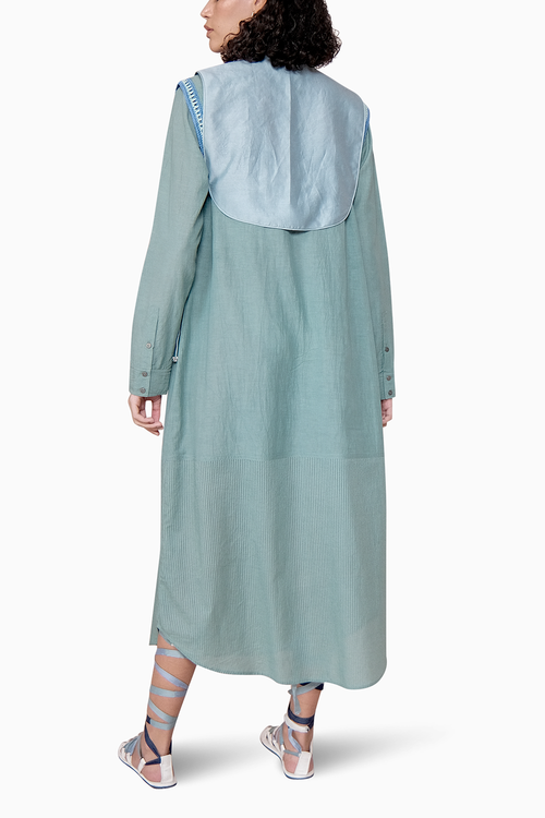 Shirt Dress with Bib