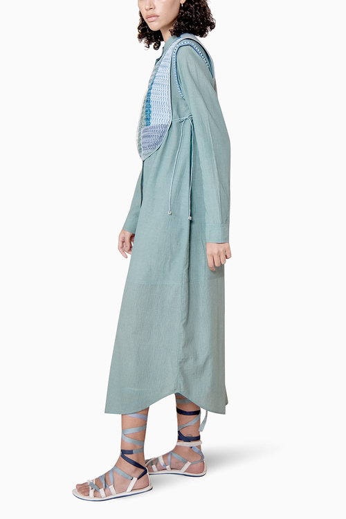 Shirt Dress with Bib