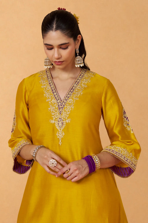 Liana Mustard Chauga with Salwar with Dupatta
