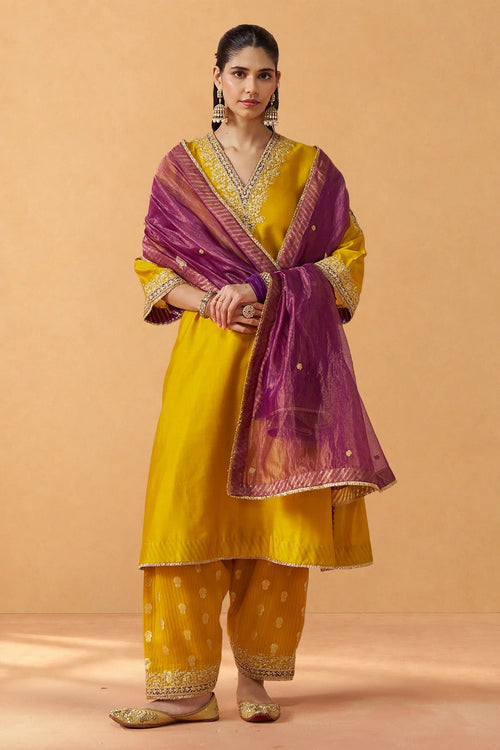 Liana Mustard Chauga with Salwar with Dupatta