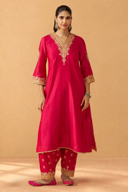 Liana Hotpink Chauga with Salwar and Dupatta