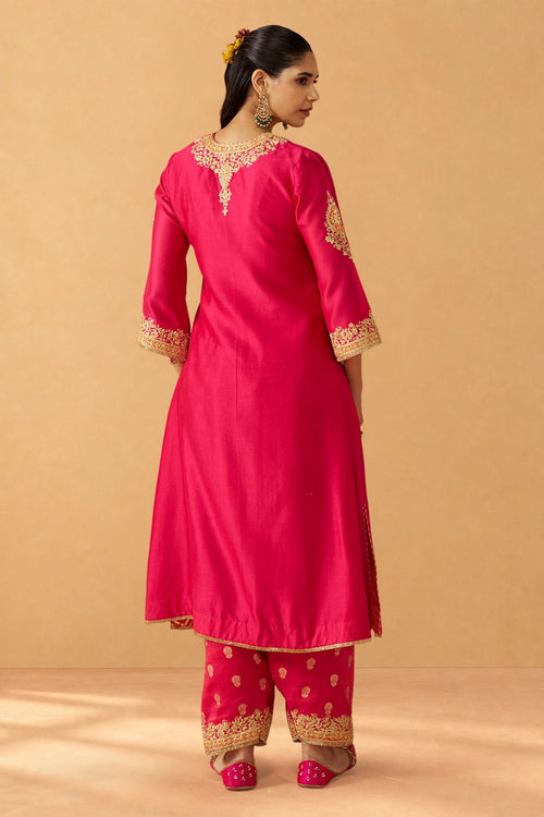 Liana Hotpink Chauga with Salwar and Dupatta