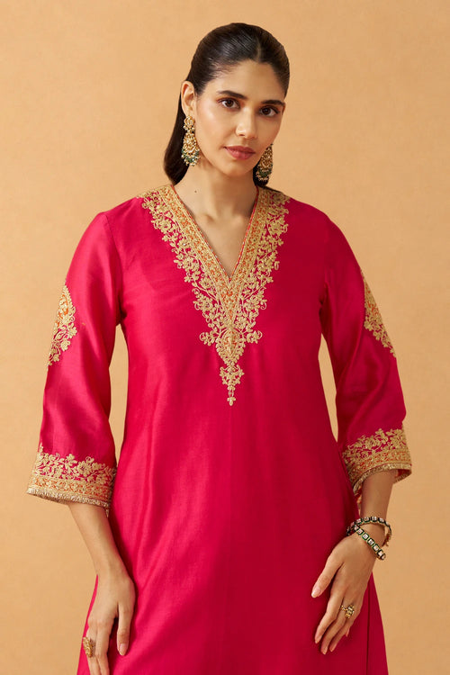 Liana Hotpink Chauga with Salwar and Dupatta