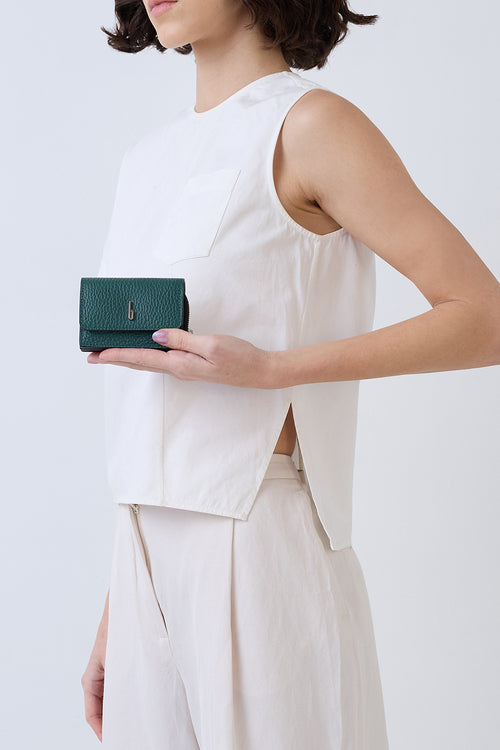 Sheryl Pebble Avocado Wallet