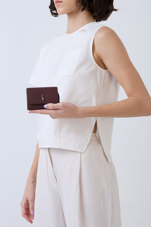 Sheryl Pebble Bordeaux Wallet