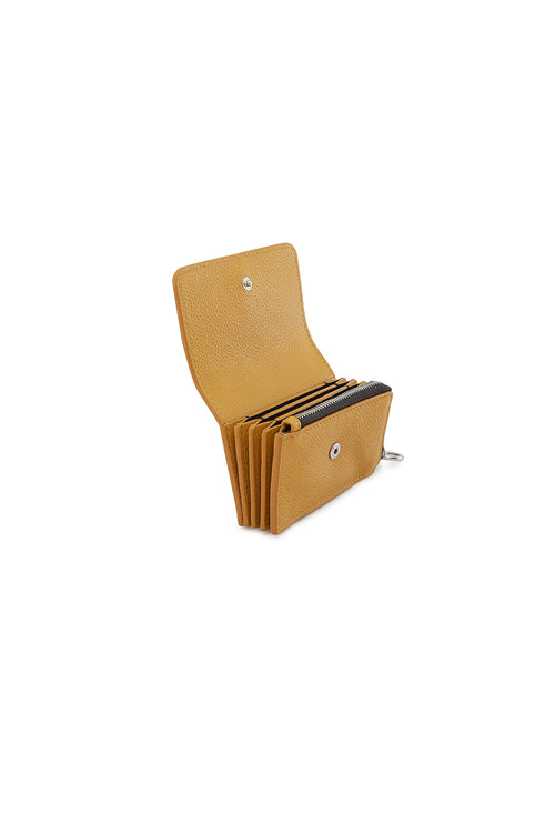 Sheryl Pebble Mustard Wallet