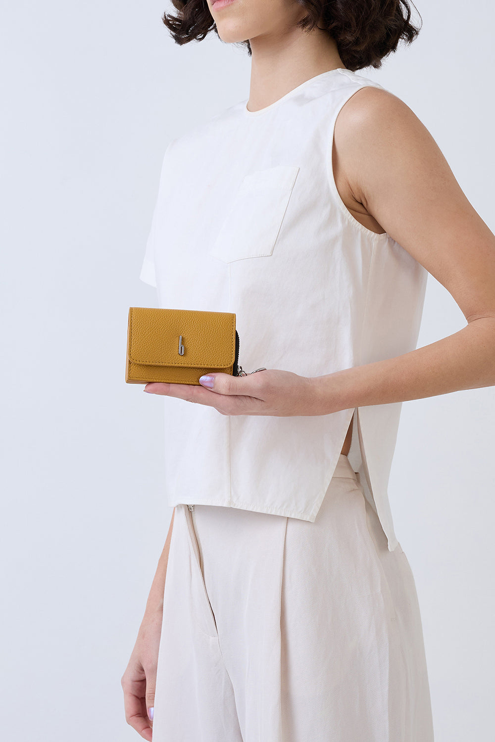 Sheryl Pebble Mustard Wallet