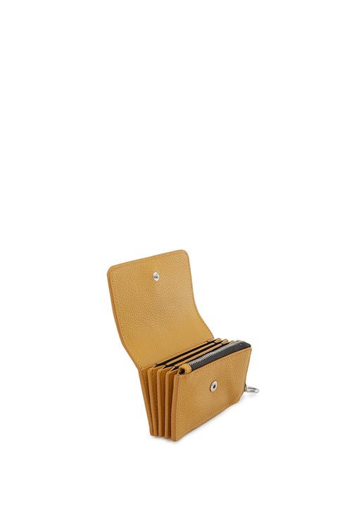 Sheryl Pebble Mustard Wallet