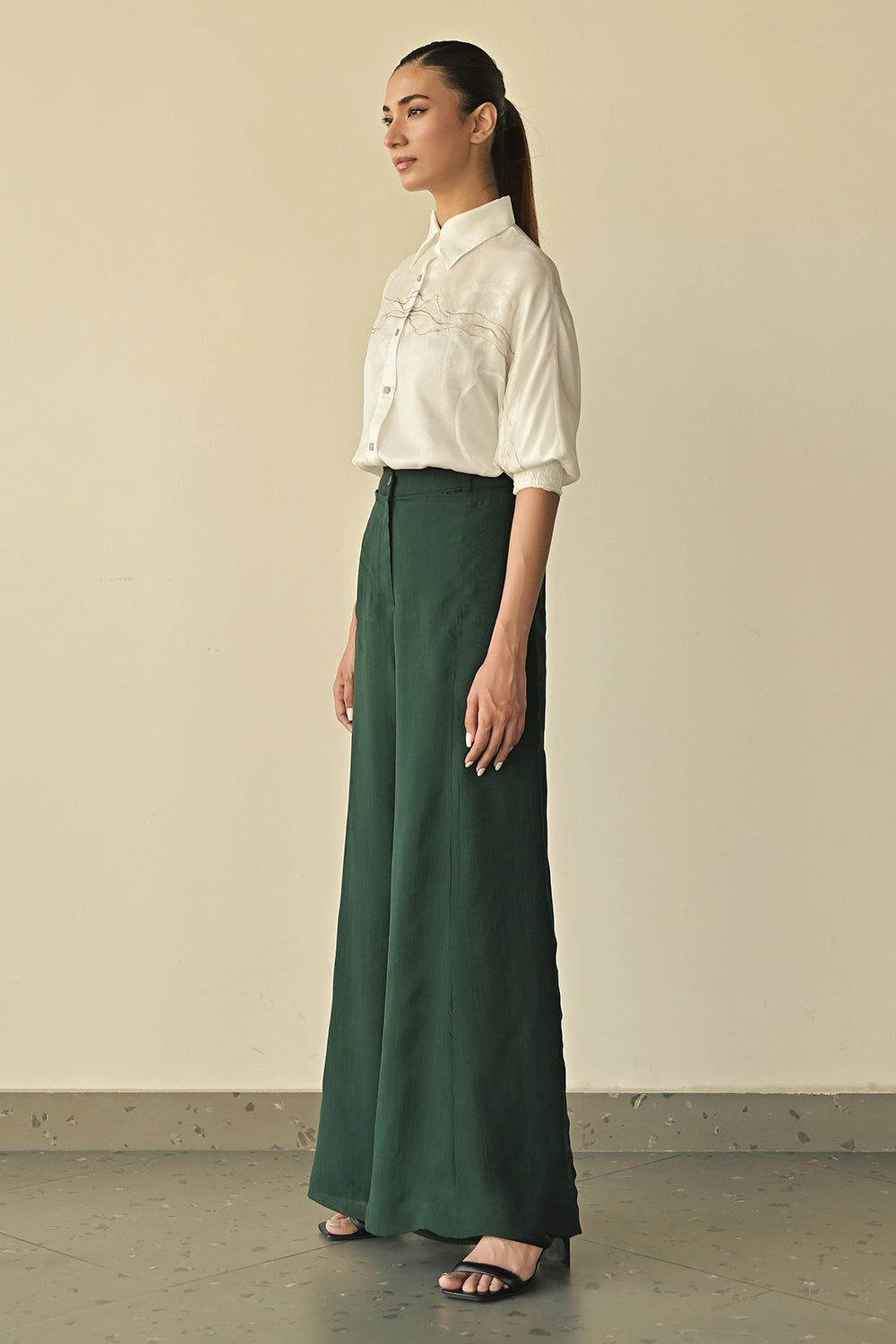 Shift Shirt Forest Green Parallel Trousers