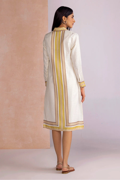 Stripe Drama Citrus Dust Shirt Dress