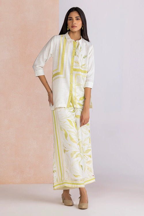 La Feuille Green Mist Shirt Co-ord Set