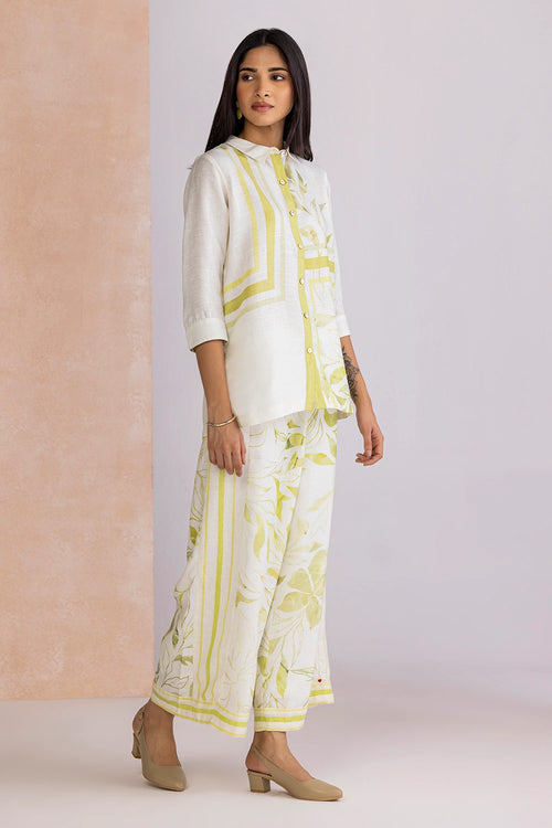 La Feuille Green Mist Shirt Co-ord Set