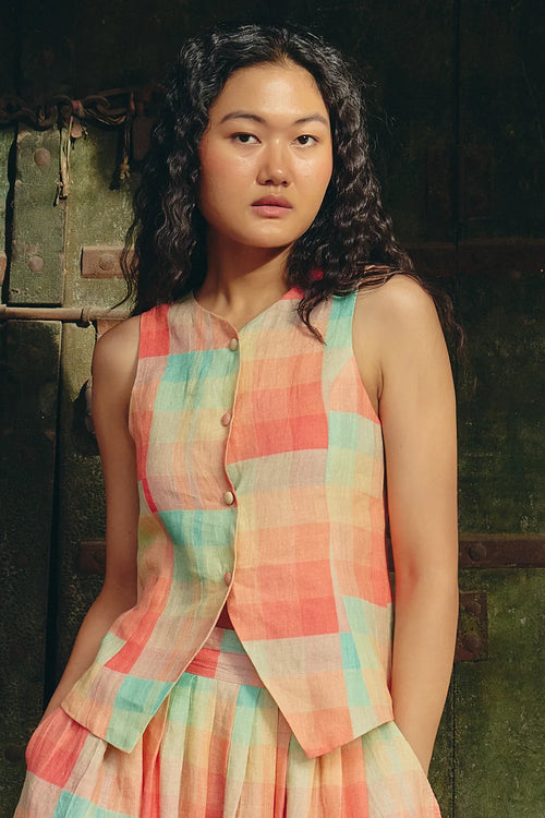 Azul Checkered Vest