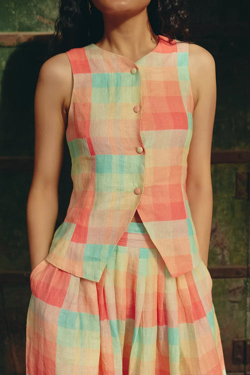 Azul Checkered Vest