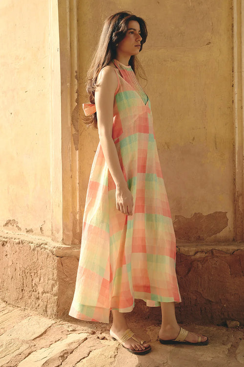 Zoe Tie-Up Long Dress